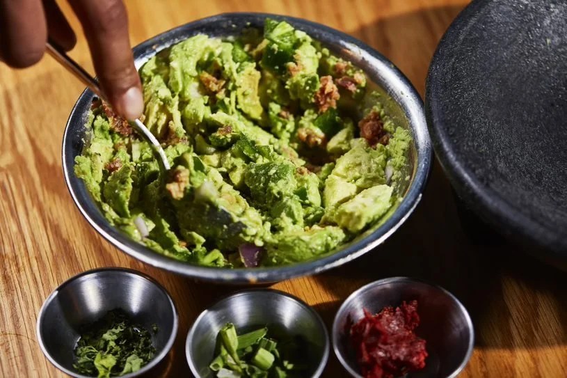 Guacamole ingredients at BABALU