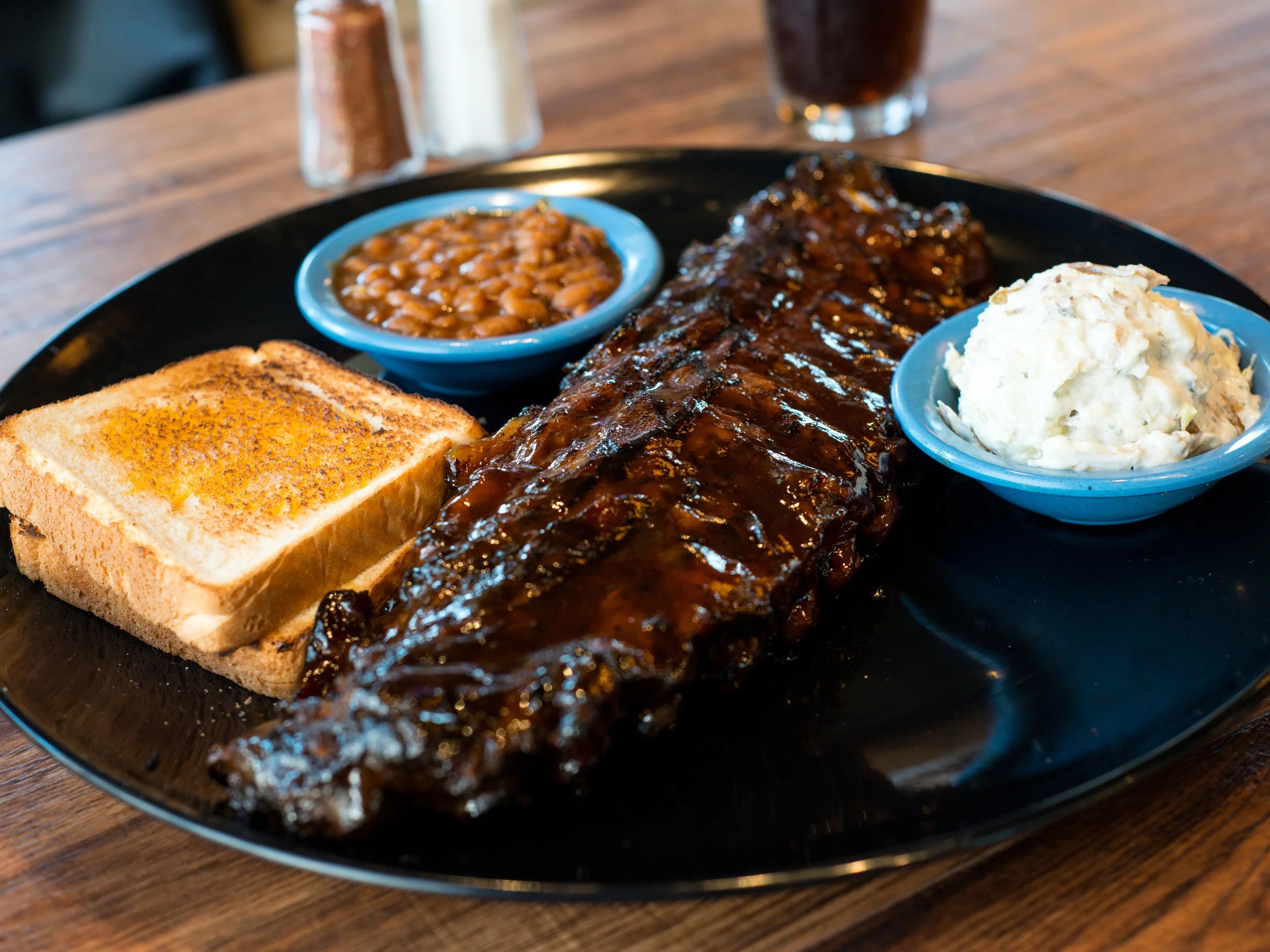 Full rack of ribs at One & Only BBQ
